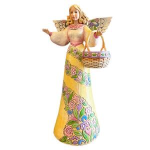 Jim Shore Angel Figurine Basket 21.5” Large Statue Stone Resin Sculpture Vtg '06